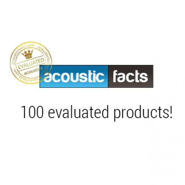 100 evaluated products on acousticfacts.com