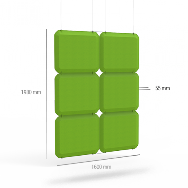 Hanging Screen Prim 160x1980 evaluated by acousticfacts.com
